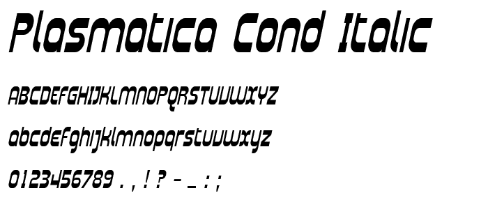 Plasmatica Cond Italic font